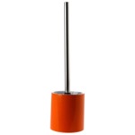Gedy YU33-67 Steel and Orange Free Standing Round Toilet Brush Holder